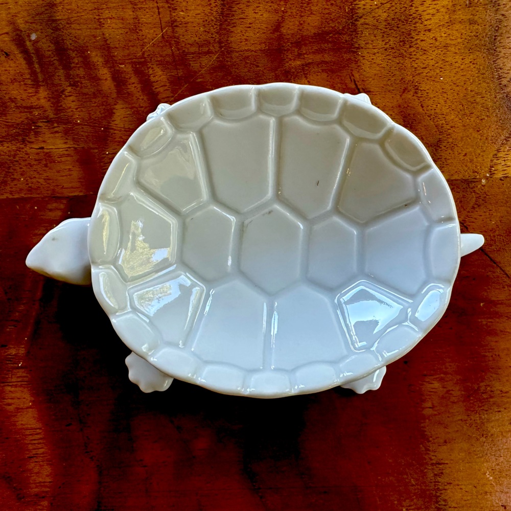 Meissen German Pottery, Figurine a turtle.Color white.